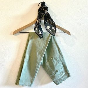 Madewell 9” Skinny Crop Jeans in Sage Green, 24